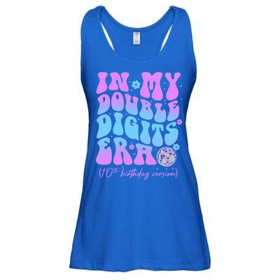 Groovy Retro In My Double Digits Era 10th Birthday Version Ladies Essential Flowy Tank