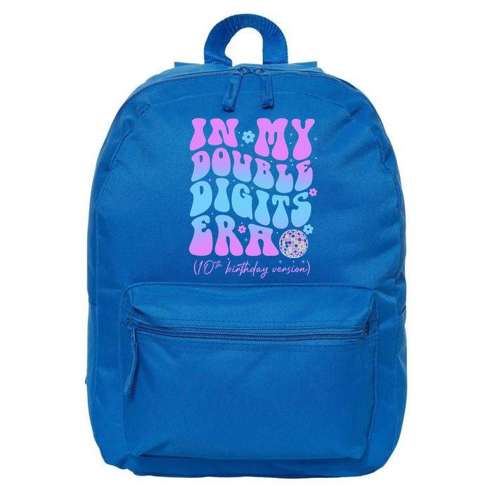 Groovy Retro In My Double Digits Era 10th Birthday Version 16 in Basic Backpack