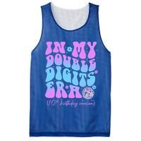 Groovy Retro In My Double Digits Era 10th Birthday Version Mesh Reversible Basketball Jersey Tank