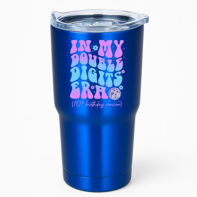 Groovy Retro In My Double Digits Era 10th Birthday Version Tumbler