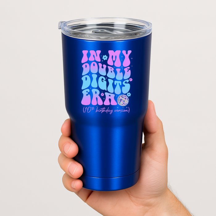Groovy Retro In My Double Digits Era 10th Birthday Version Tumbler
