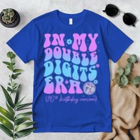 Groovy Retro In My Double Digits Era 10th Birthday Version Premium T-Shirt