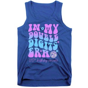 Groovy Retro In My Double Digits Era 10th Birthday Version Tank Top