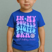Groovy Retro In My Double Digits Era 10th Birthday Version Toddler T-Shirt