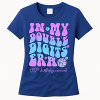 Groovy Retro In My Double Digits Era 10th Birthday Version Womens T-Shirt