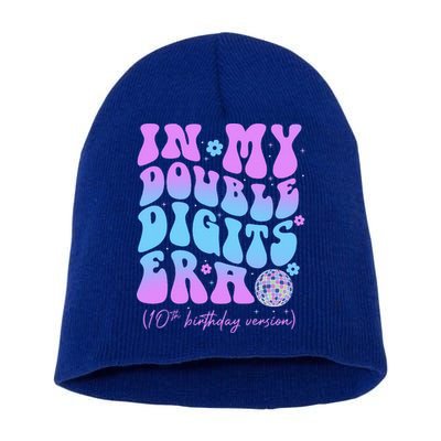 Groovy Retro In My Double Digits Era 10th Birthday Version Short Acrylic Beanie