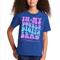 Groovy Retro In My Double Digits Era 10th Birthday Version Kids T-Shirt