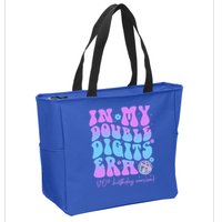 Groovy Retro In My Double Digits Era 10th Birthday Version Zip Tote Bag