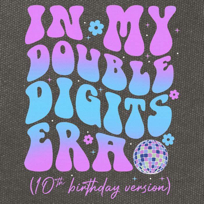 Groovy Retro In My Double Digits Era 10th Birthday Version Cotton Canvas Backpack