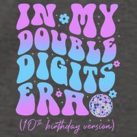 Groovy Retro In My Double Digits Era 10th Birthday Version Vector Backpack