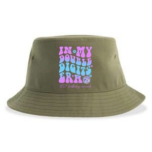 Groovy Retro In My Double Digits Era 10th Birthday Version Sustainable Bucket Hat