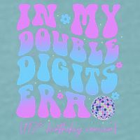 Groovy Retro In My Double Digits Era 10th Birthday Version Sueded Cloud Jersey T-Shirt
