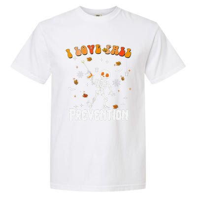 Groovy Retro I Love Fall Prevention Fall Physical Therapy Garment-Dyed Heavyweight T-Shirt