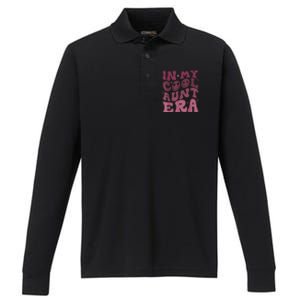 Groovy Retro In My Cool Aunt Era Cool Gifts For Auntie Performance Long Sleeve Polo