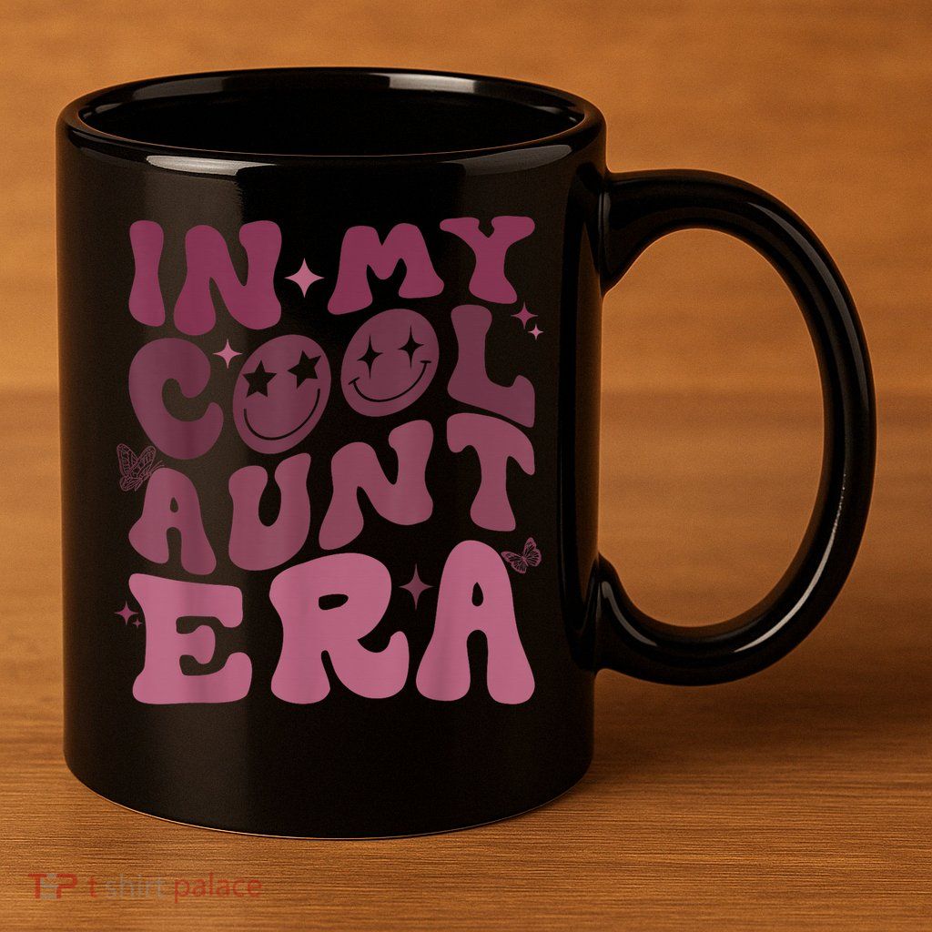 Groovy Retro In My Cool Aunt Era Cool Gifts For Auntie 11oz C Handle Ceramic Mug