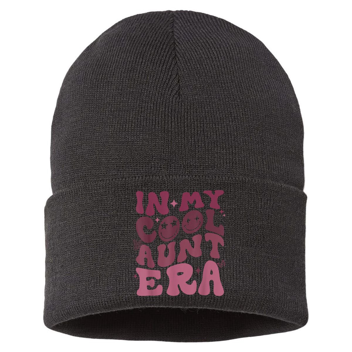 Groovy Retro In My Cool Aunt Era Cool Gifts For Auntie Sustainable Knit Beanie