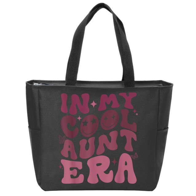 Groovy Retro In My Cool Aunt Era Cool Gifts For Auntie Zip Tote Bag