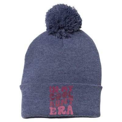 Groovy Retro In My Cool Aunt Era Cool Gifts For Auntie Pom Pom 12in Knit Beanie