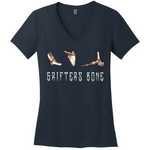 Grifters Bone Women's V-Neck T-Shirt