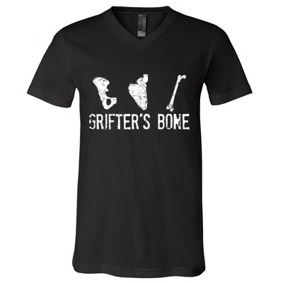 Grifter's Bone Band  V-Neck T-Shirt