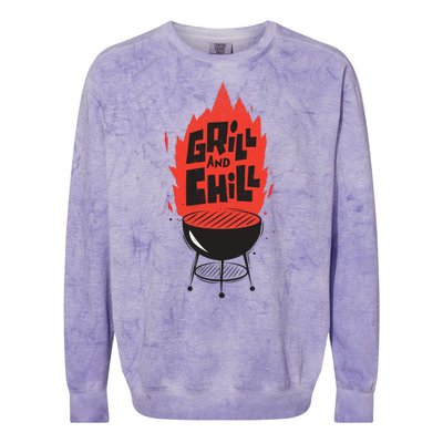 Grill And Chill Colorblast Crewneck Sweatshirt