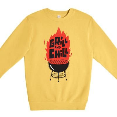 Grill And Chill Premium Crewneck Sweatshirt