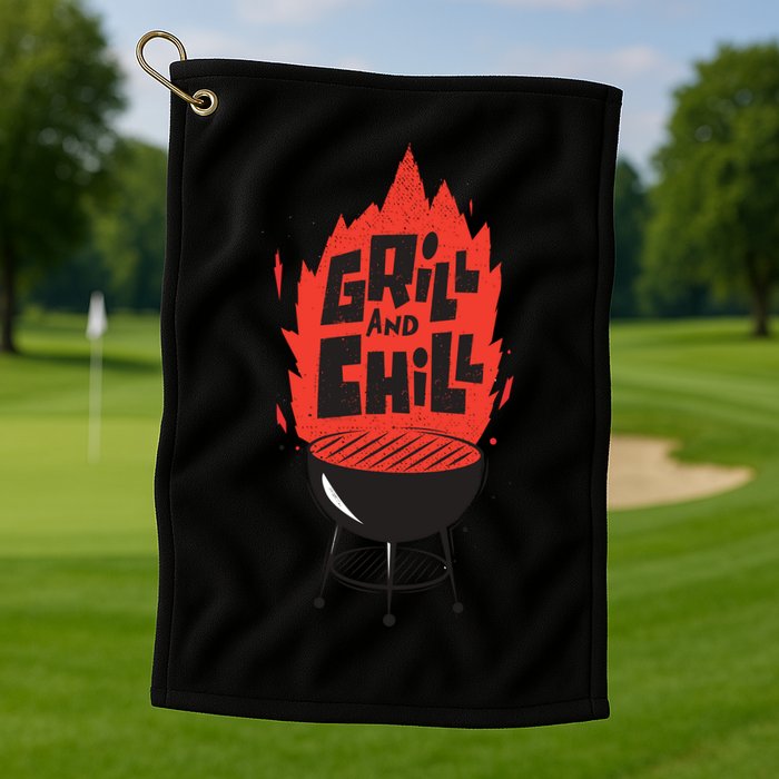 Grill And Chill Golf Towel