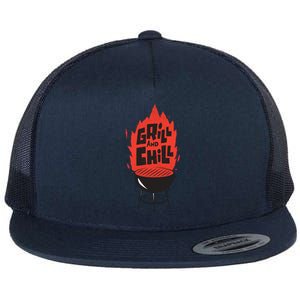 Grill And Chill Flat Bill Trucker Hat