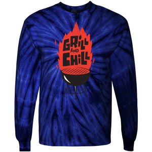 Grill And Chill Tie-Dye Long Sleeve Shirt