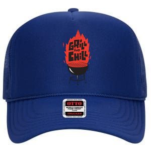 Grill And Chill High Crown Mesh Back Trucker Hat