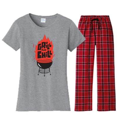 Grill And Chill Women's Flannel Pajama Set