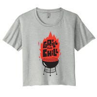 Grill And Chill Women's Crop Top Tee