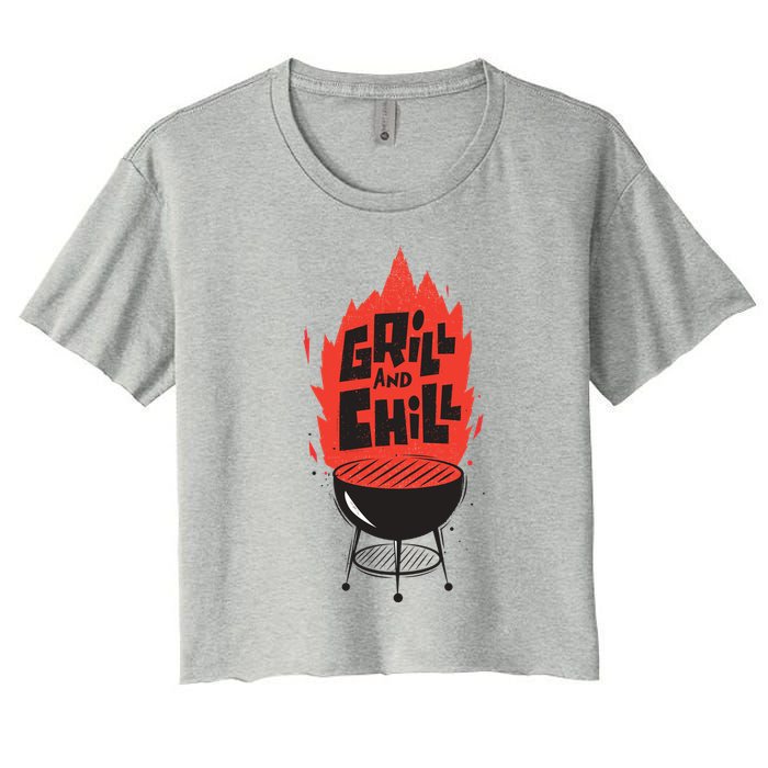 Grill And Chill Women's Crop Top Tee