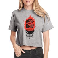 Grill And Chill Women's Crop Top Tee