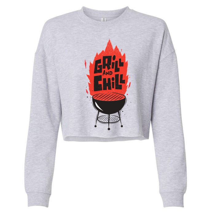 Grill And Chill Cropped Pullover Crew