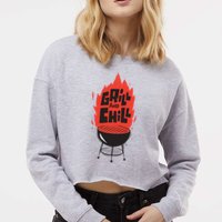 Grill And Chill Cropped Pullover Crew