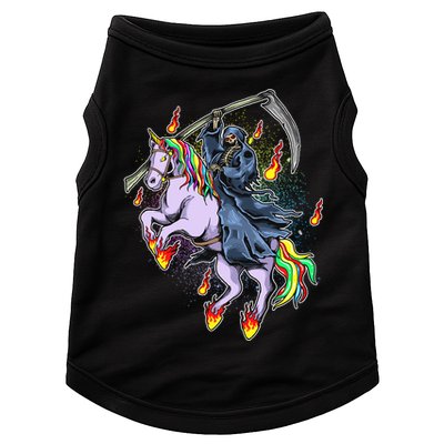 Grim Reaper Riding Rainbow Unicorn Doggie Tank