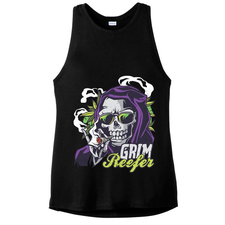 Grim Reefer Ladies PosiCharge Tri-Blend Wicking Tank