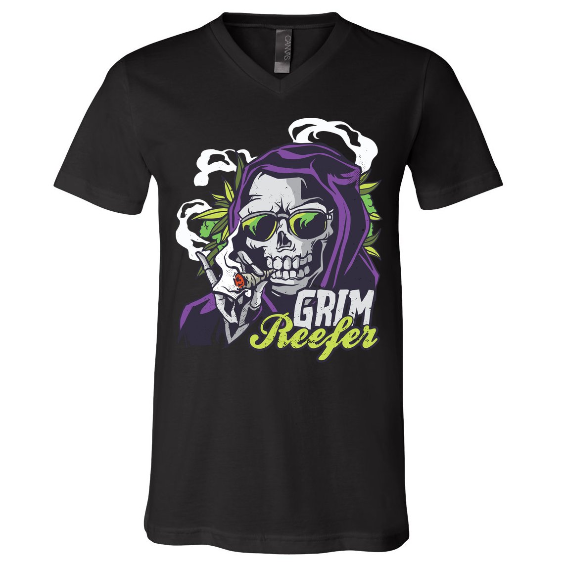 Grim Reefer V-Neck T-Shirt