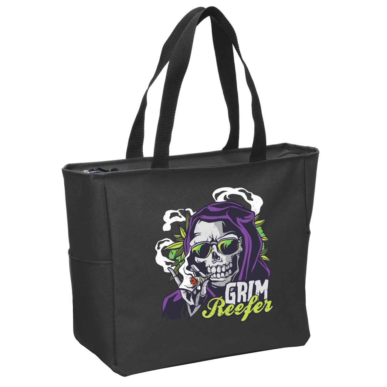 Grim Reefer Zip Tote Bag