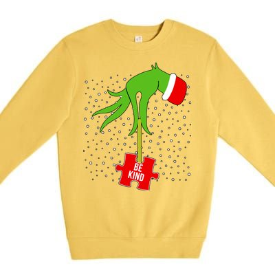 Autism Puzzle Piece Naughty Santa Premium Crewneck Sweatshirt