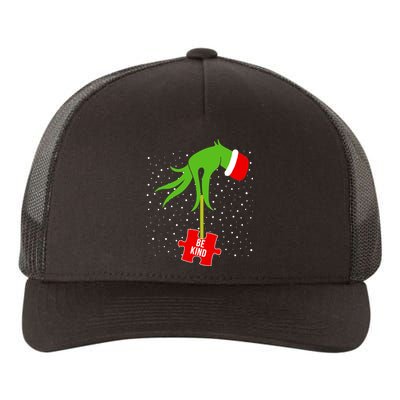 Autism Puzzle Piece Naughty Santa Yupoong Adult 5-Panel Trucker Hat