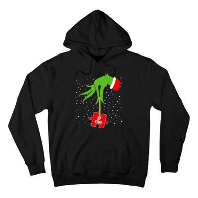 Autism Puzzle Piece Naughty Santa Hoodie