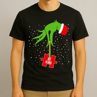 Autism Puzzle Piece Naughty Santa T-Shirt