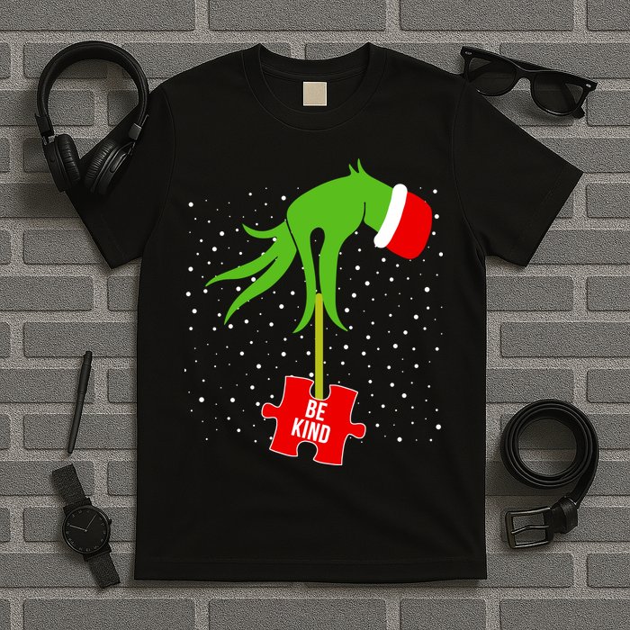 Autism Puzzle Piece Naughty Santa T-Shirt