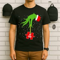 Autism Puzzle Piece Naughty Santa T-Shirt