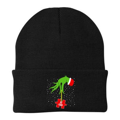 Autism Puzzle Piece Naughty Santa Beanie