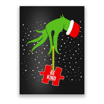 Autism Puzzle Piece Naughty Santa Poster
