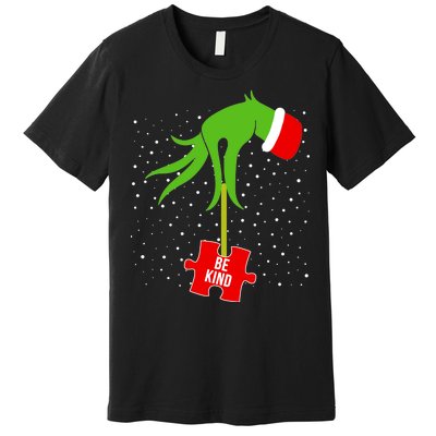 Autism Puzzle Piece Naughty Santa Premium T-Shirt