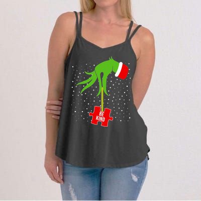 Autism Puzzle Piece Naughty Santa Women's Strappy Tank